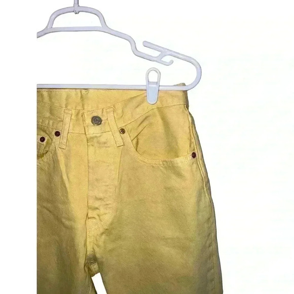 LEVIS 501 YELLOW 26L 26w white label - Picture 8 of 11